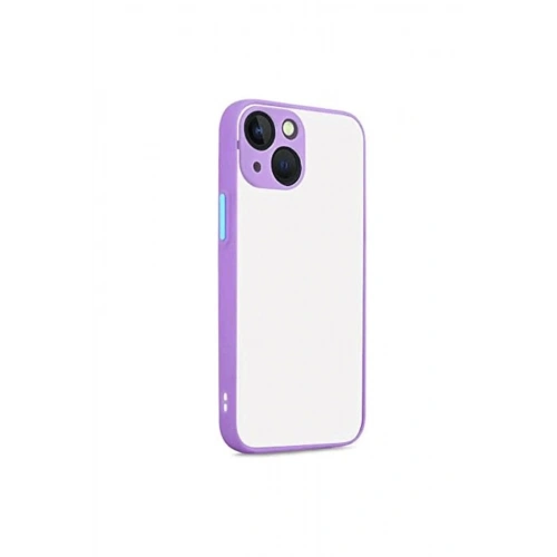 Mey İthalat®  iPhone 13 Kılıf Montreal Silikon Kapak - Mor