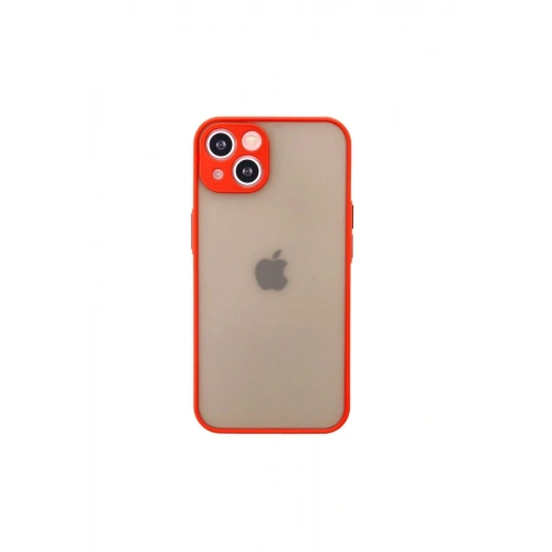Mey İthalat®  iPhone 13 Mini Kılıf Montreal Silikon Kapak - Kırmızı