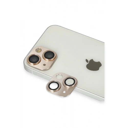 Mey İthalat®  iPhone 13 Pers Alüminyum Kamera Lens - Gold