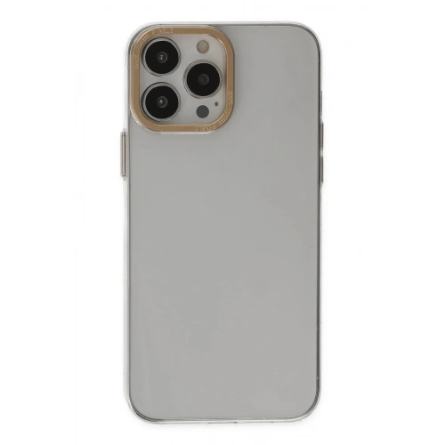 Mey İthalat®  iPhone 13 Pro Kılıf Anka PC Sert Metal Kapak - Şeffaf