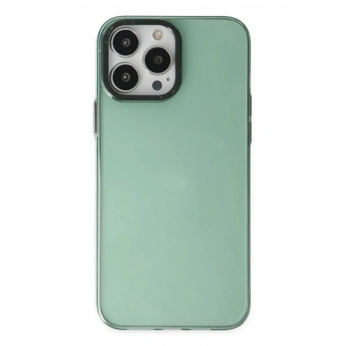 Mey İthalat®  iPhone 13 Pro Kılıf Anka PC Sert Metal Kapak - Yeşil