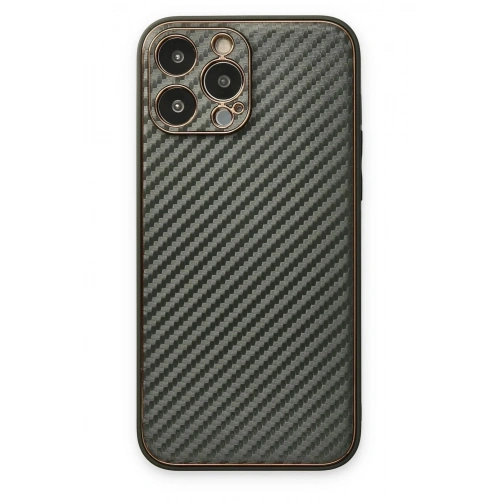 Mey İthalat®  iPhone 13 Pro Kılıf Coco Karbon Silikon - Füme