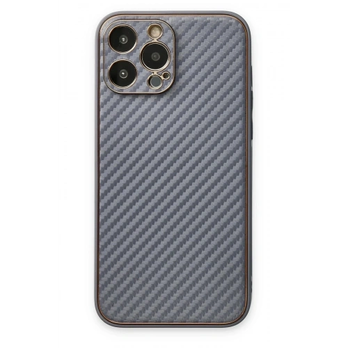Mey İthalat®  iPhone 13 Pro Kılıf Coco Karbon Silikon - Gri