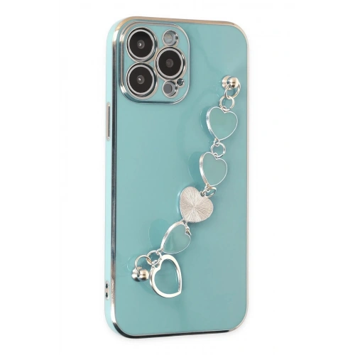 Mey İthalat®  iPhone 13 Pro Kılıf Esila Silikon - Su Yeşili