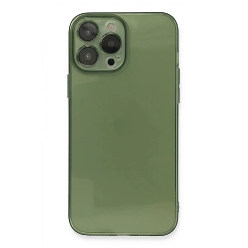 Mey İthalat®  iPhone 13 Pro Kılıf Fly Lens Silikon - Yeşil