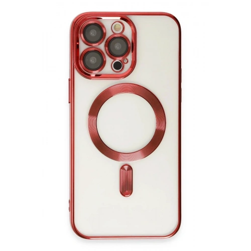 Mey İthalat®  iPhone 13 Pro Kılıf Kross Magneticsafe Kapak - Kırmızı