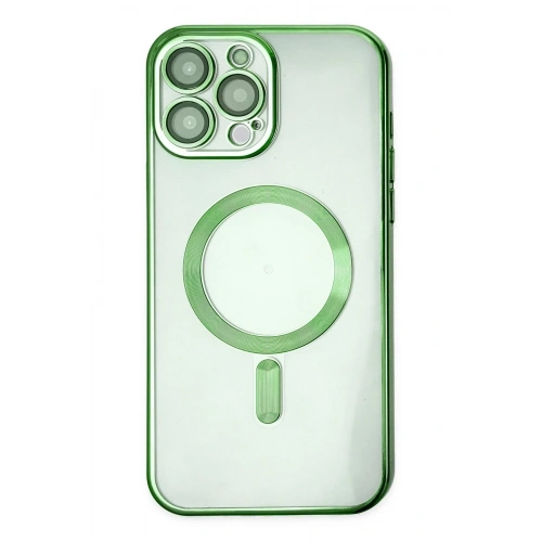 Mey İthalat®  iPhone 13 Pro Kılıf Kross Magneticsafe Kapak - Koyu Yeşil