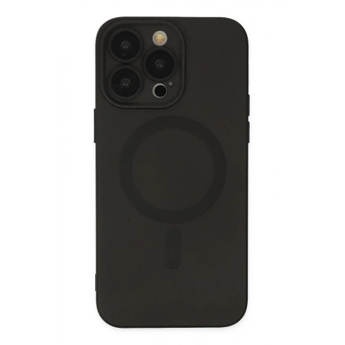 Mey İthalat®  iPhone 13 Pro Kılıf Moshi Lens Magneticsafe Silikon - Siyah