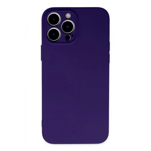 Mey İthalat®  iPhone 13 Pro Kılıf Nano içi Kadife Silikon - Mor