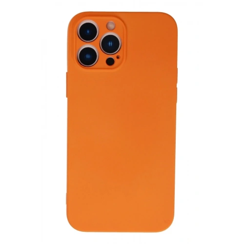 Mey İthalat®  iPhone 13 Pro Kılıf Nano içi Kadife Silikon - Turuncu