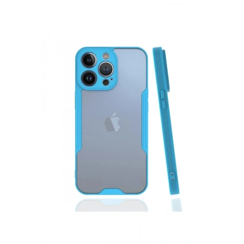 Mey İthalat®  iPhone 13 Pro Kılıf Platin Silikon - Mavi