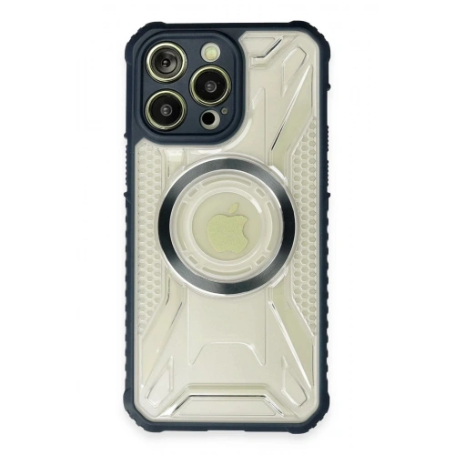 Mey İthalat®  iPhone 13 Pro Kılıf Prag Magneticsafe Kapak - Lacivert