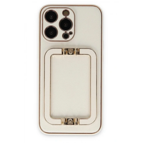 Mey İthalat®  iPhone 13 Pro Max Kılıf Coco Elit Kapak - Beyaz