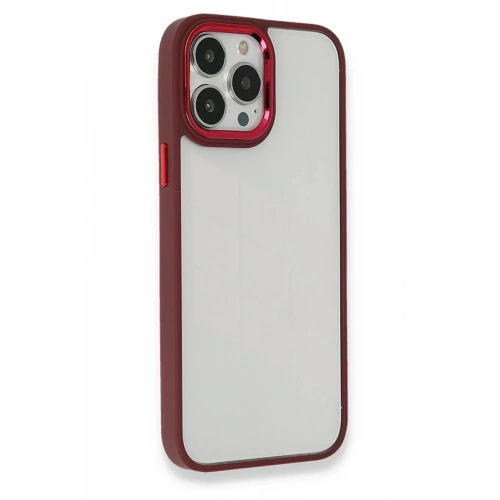 Mey İthalat®  iPhone 13 Pro Max Kılıf Dora Kapak - Kırmızı