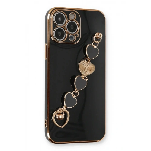 Mey İthalat®  iPhone 13 Pro Max Kılıf Esila Silikon - Siyah