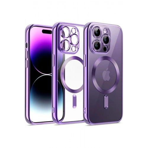 Mey İthalat®  iPhone 13 Pro Max Kılıf Kross Magneticsafe Kapak - Mor