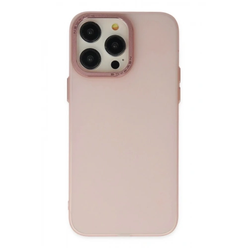 Mey İthalat®  iPhone 13 Pro Max Kılıf Modos Metal Kapak - Pembe