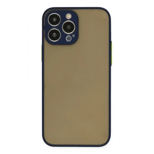 Mey İthalat®  iPhone 13 Pro Max Kılıf Montreal Silikon Kapak - Lacivert