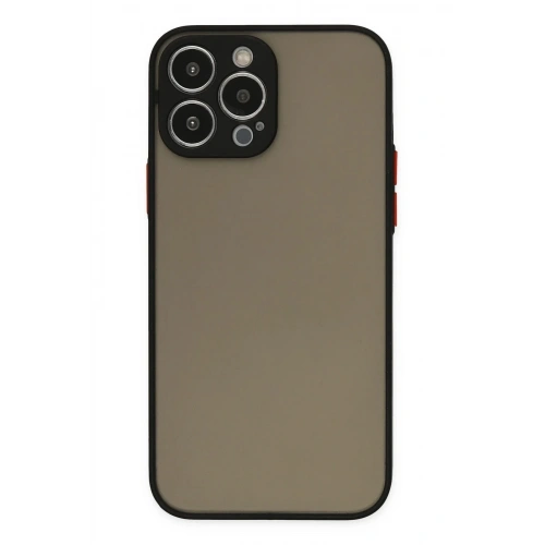 Mey İthalat®  iPhone 13 Pro Max Kılıf Montreal Silikon Kapak - Siyah