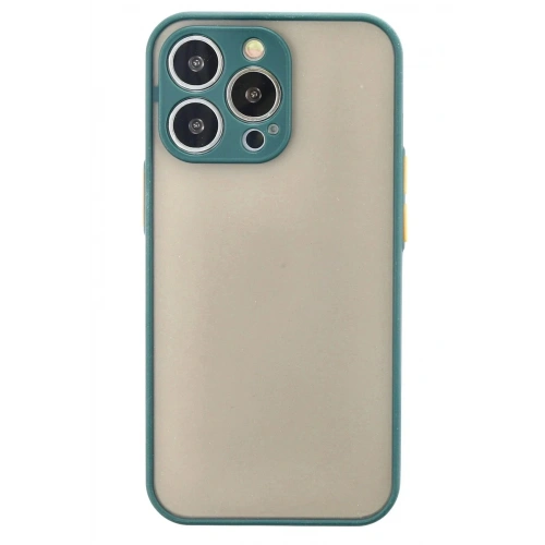 Mey İthalat®  iPhone 13 Pro Max Kılıf Montreal Silikon Kapak - Yeşil