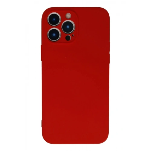 Mey İthalat®  iPhone 13 Pro Max Kılıf Nano içi Kadife Silikon - Kırmızı
