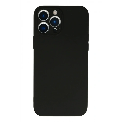 Mey İthalat®  iPhone 13 Pro Max Kılıf Nano içi Kadife Silikon - Siyah