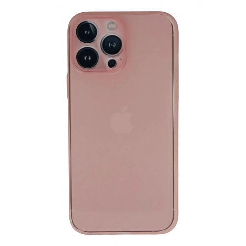 Mey İthalat®  iPhone 13 Pro Max Kılıf PP Ultra İnce Kapak - Pembe