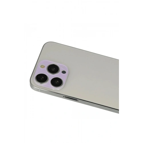 Mey İthalat®  iPhone 13 Pro Max Rainbow Kamera Lens Koruma Cam - Mor