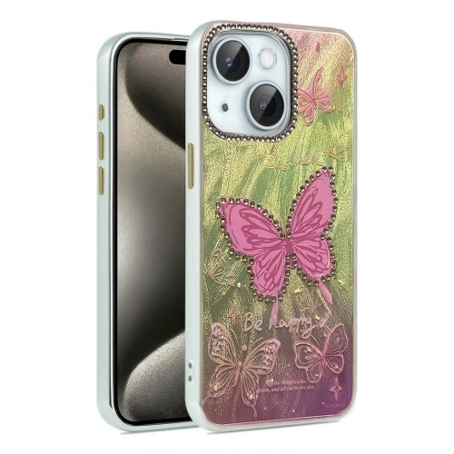 Mey İthalat®  iPhone 14 Kılıf Blade Aynalı Desenli Kapak - Desen 5