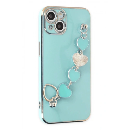 Mey İthalat®  iPhone 14 Kılıf Esila Silikon - Su Yeşili