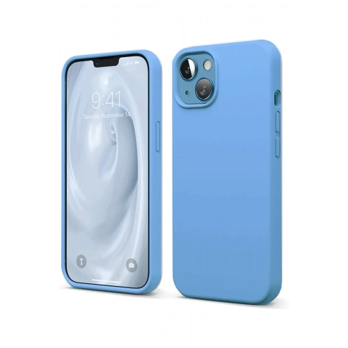 Mey İthalat®  iPhone 14 Kılıf First Silikon - Mavi