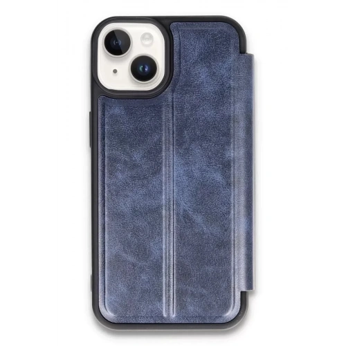 Mey İthalat®   iPhone 14 Kılıf Flip Cover - Lacivert