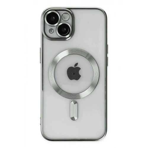 Mey İthalat®  iPhone 14 Kılıf Kross Magneticsafe Kapak - Gümüş
