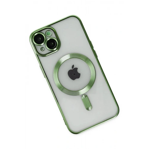 Mey İthalat®  iPhone 14 Kılıf Kross Magneticsafe Kapak - Koyu Yeşil
