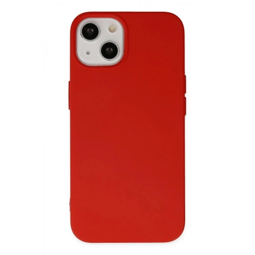 Mey İthalat®  iPhone 14 Kılıf Nano içi Kadife Silikon - Kırmızı