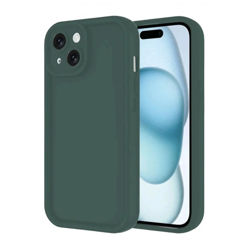 Mey İthalat®  iPhone 14 Kılıf Viera Silikon - Koyu Yeşil