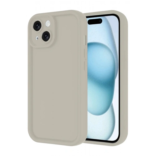 Mey İthalat®  iPhone 14 Kılıf Viera Silikon - Krem