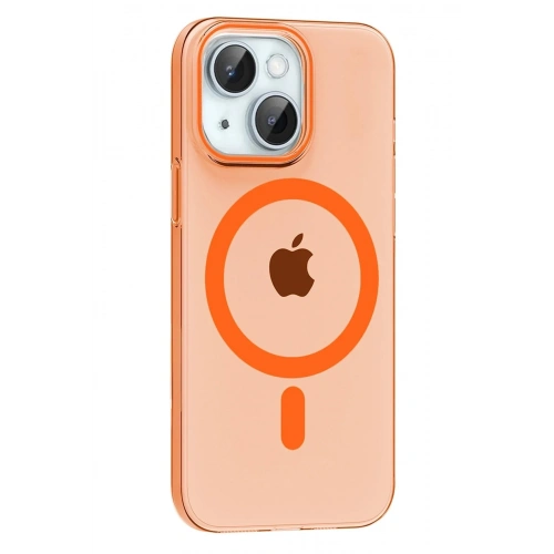 Mey İthalat®   iPhone 14 PC Blank Magsafe Kapak - Turuncu