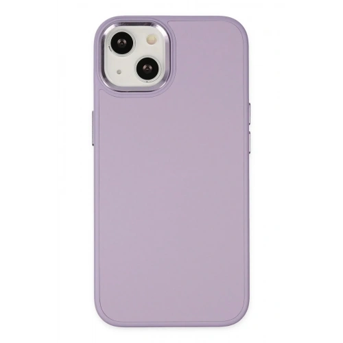 Mey İthalat®  iPhone 14 Plus Kılıf Asya Deri Silikon - Lila