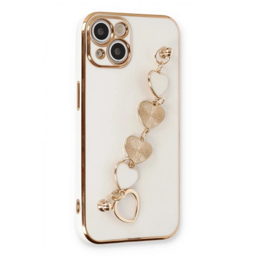 Mey İthalat®  iPhone 14 Plus Kılıf Esila Silikon - Beyaz