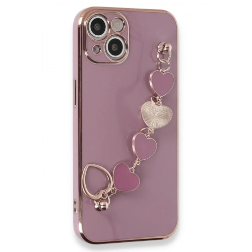Mey İthalat®  iPhone 14 Plus Kılıf Esila Silikon - Mor