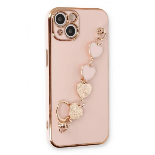 Mey İthalat®  iPhone 14 Plus Kılıf Esila Silikon - Pudra