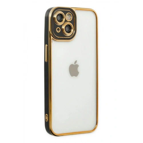 Mey İthalat®  iPhone 14 Plus Kılıf Liva Lens Silikon - Siyah