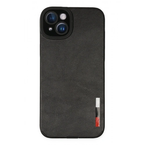 Mey İthalat®  iPhone 14 Plus Kılıf Loop Deri Silikon - Siyah