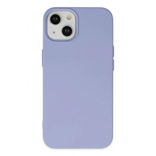 Mey İthalat®  iPhone 14 Plus Kılıf Nano içi Kadife Silikon - Lila