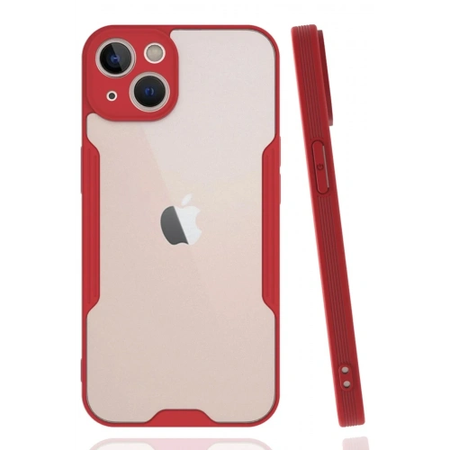 Mey İthalat®  iPhone 14 Plus Kılıf Platin Silikon - Kırmızı