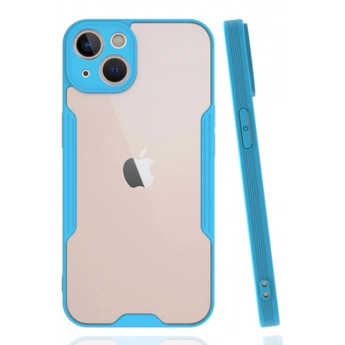 Mey İthalat®  iPhone 14 Plus Kılıf Platin Silikon - Mavi