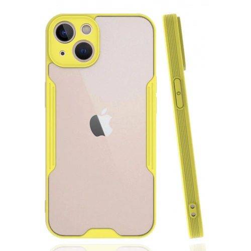 Mey İthalat®  iPhone 14 Plus Kılıf Platin Silikon - Sarı