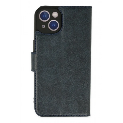 Mey İthalat®  iPhone 14 Plus Kılıf Trend S Plus Kapaklı Kılıf - Lacivert