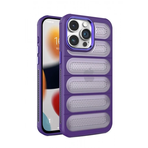 Mey İthalat®  iPhone 14 Pro Kılıf Airmax Silikon Kapak - Derin Mor